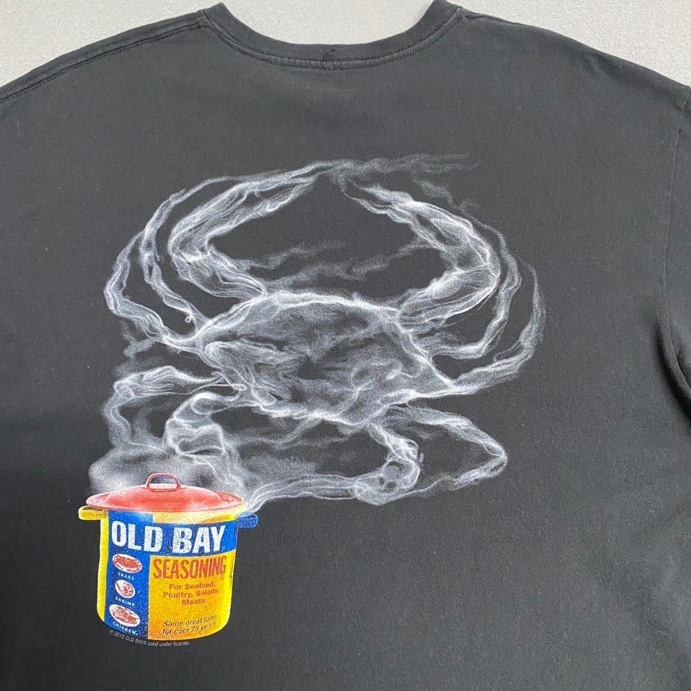 old bay seasoning black crab graphic t-shirt Crab graphic